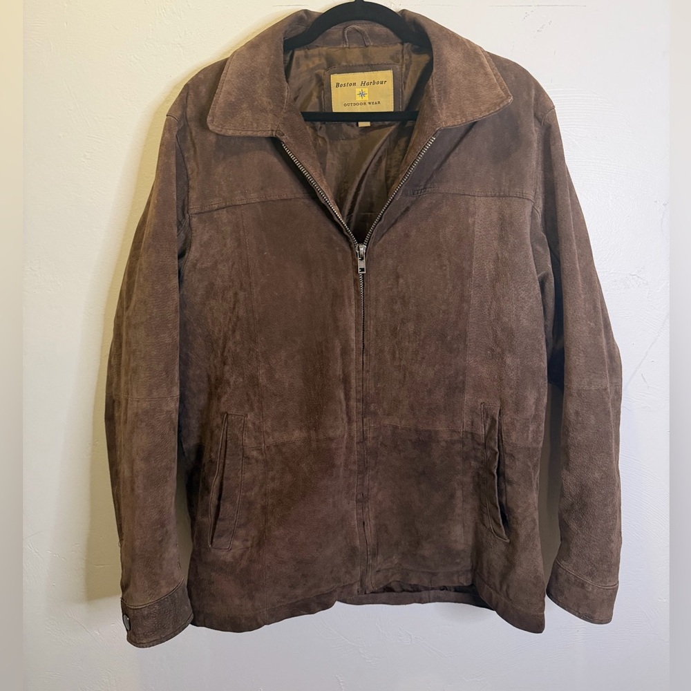 Chocolate brown Suede Leather Jacket